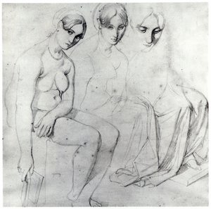 Estudio para Francesca da Rimini de Jean Auguste Dominique Ingres